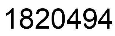 Number 1820494 black image