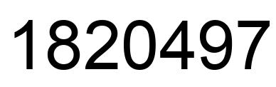 Number 1820497 black image