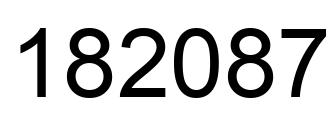 Número 182087 imagen negro