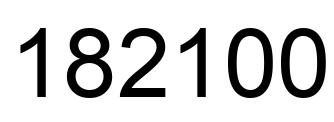 Número 182100 imagen negro