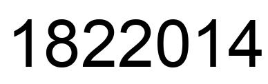 Number 1822014 black image