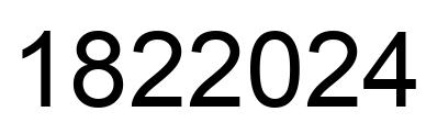 Number 1822024 black image