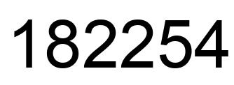 Número 182254 imagen negro