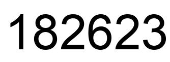 Number 182623 black image