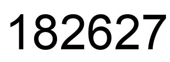 Number 182627 black image