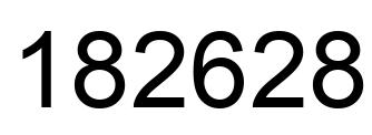 Number 182628 black image