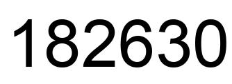 Number 182630 black image