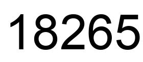Número 18265 imagen negro