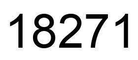 Number 18271 black image