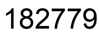 Number 182779 black image