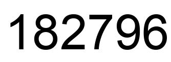 Number 182796 black image