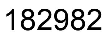 Número 182982 imagen negro