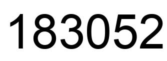 Number 183052 black image