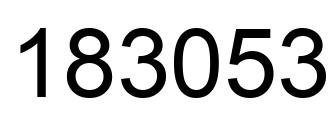 Number 183053 black image