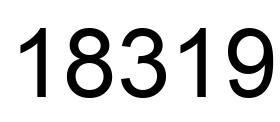 Number 18319 black image