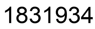 Number 1831934 black image