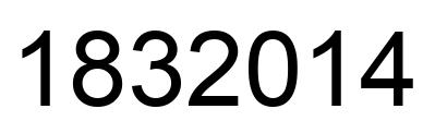 Number 1832014 black image
