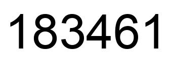 Número 183461 imagen negro