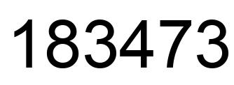 Number 183473 black image