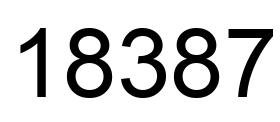 Number 18387 black image