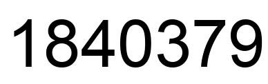 Number 1840379 black image