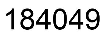Número 184049 imagen negro