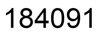 Number 184091 black image