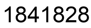 Number 1841828 black image