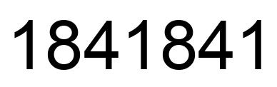 Number 1841841 black image
