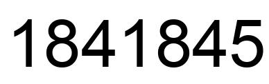 Number 1841845 black image