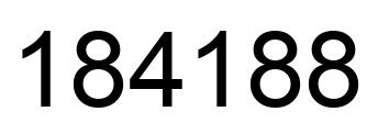 Number 184188 black image