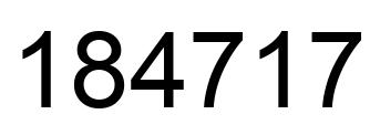 Número 184717 imagen negro