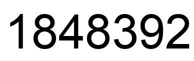 Number 1848392 black image