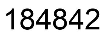 Number 184842 black image