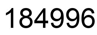 Number 184996 black image