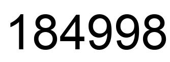 Number 184998 black image