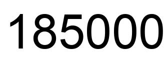 Number 185000 black image