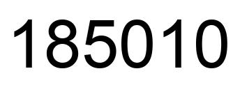 Number 185010 black image