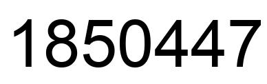 Number 1850447 black image