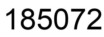 Number 185072 black image