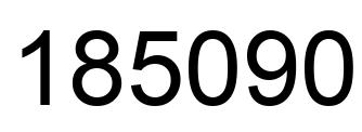 Number 185090 black image