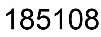 Number 185108 black image