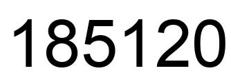 Number 185120 black image