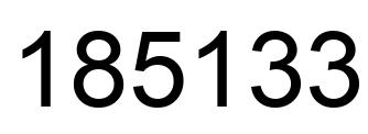 Number 185133 black image