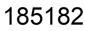 Número 185182 imagen negro