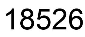 Number 18526 black image