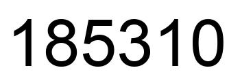 Number 185310 black image