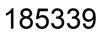Número 185339 imagen negro