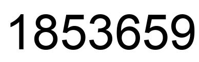 Number 1853659 black image