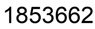 Number 1853662 black image